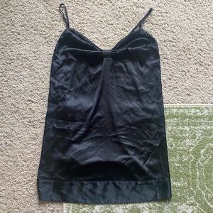 Victorias Secret Mock Bow Black Slip Dress